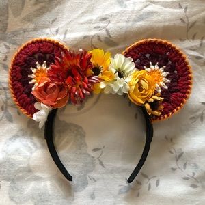 Mickey Mouse Crochet Flower Crown Ear Headband